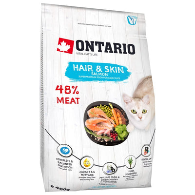 ONTARIO Cat, Hair & Skin, losos, 400g