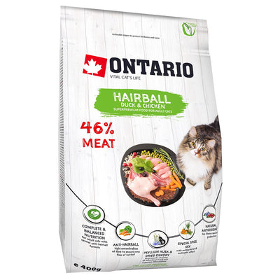 ONTARIO Cat, Hairball, bogato piletinom i pacetinom, 2kg