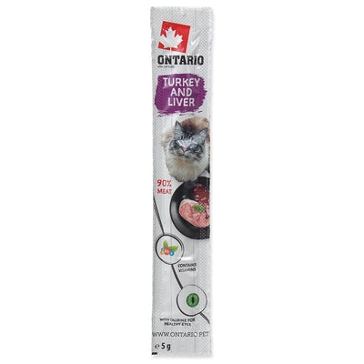 ONTARIO Cat Sticks, mesni stapic puretina s jetrom, 5g