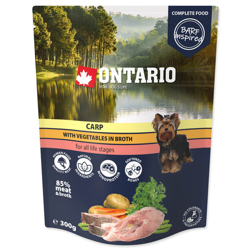 ONTARIO Dog MONO, vrecica, meso sarana s povrcem, u temeljcu, 300g