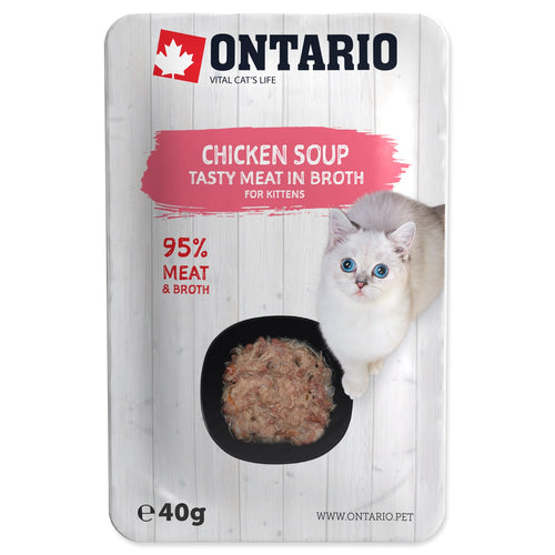ONTARIO KITTEN Pileca juha s povrcem, 40g