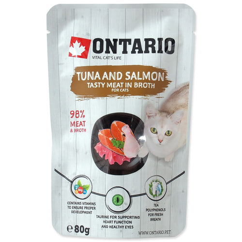 ONTARIO Tunjevina s dodatkom lososa, u temeljcu, 80g