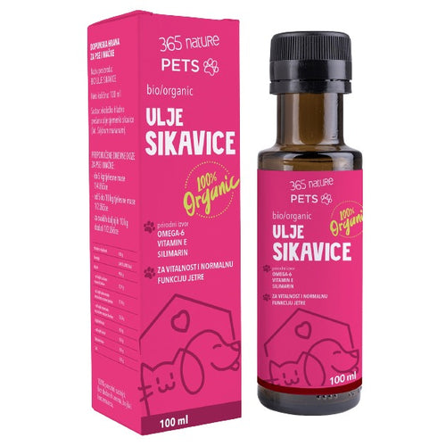 365 NATURE Pets BIO/ORGANIC Ulje sikavice za pse i macke, 100ml