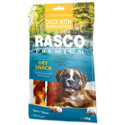 RASCO Premium, zvakalica raw hide bizon/pacetina, 18cm, 140g