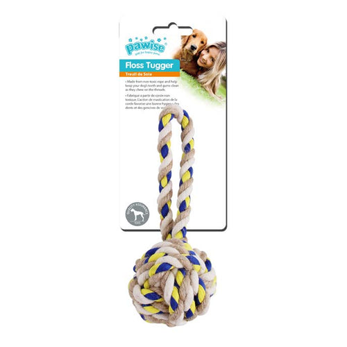 PAWISE Floss Tugger Pamucna lopta s drskom 23 cm