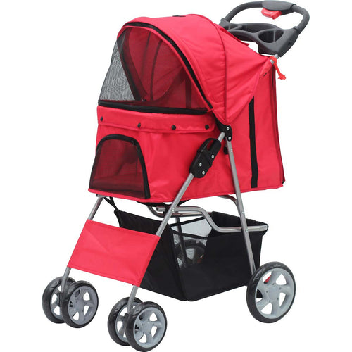 PAWISE Kolica za pse Pet Stroller, 68x46x100cm, crvena