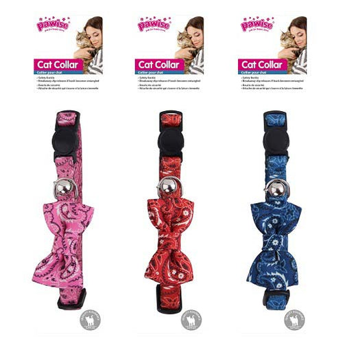 PAWISE Ogrlica za mace s masnicom Bowknot 30cm