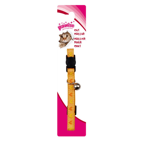 PAWISE Ogrlica za mace Srce 30cm, zuta