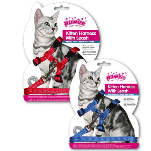 PAWISE Orma s vodilicom za macice Kitten plava ili crvena 120cm