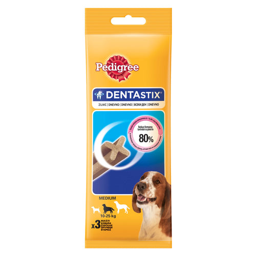 PEDIGREE DentaStix Daily za srednje pasmine, od 10 do 25 kg, 3 kom, 77g