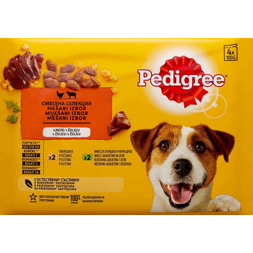 PEDIGREE Multipack s piletinom u zeleu, 4x100g