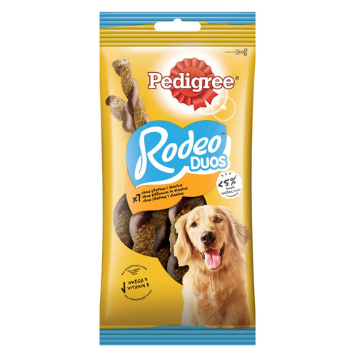 PEDIGREE Rodeo Duo, poslastica za pse s okusom piletine i slanine, 123g