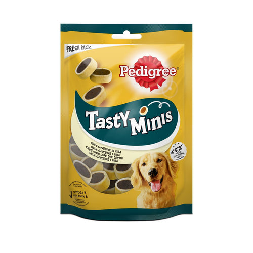 PEDIGREE Tasty Minis, s okusom govedine i sira, 140g