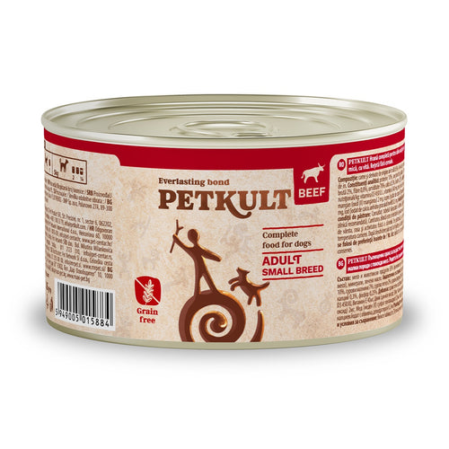 PETKULT Konzerva Mini, s govedinom, bez zitarica, za pse malih pasmina, 185g