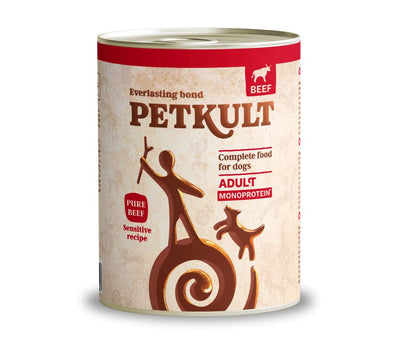 PETKULT Konzerva za pse Monoprotein Sensitive, govedina sa smeđom rizom, 800g