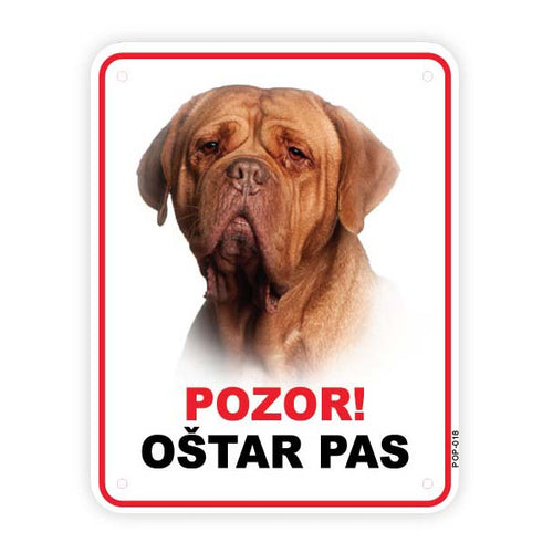 Plocica s natpisom, Bordoska doga, PVC, 115x147mm
