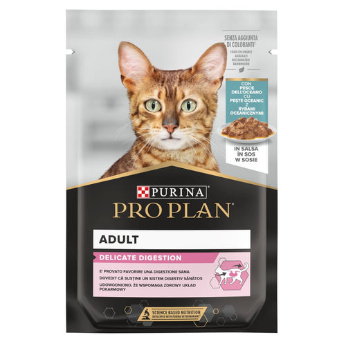 PRO PLAN Delicate Digestion, s oceanskom ribom, komadici u umaku, 85g