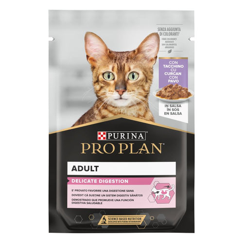 PRO PLAN Delicate Digestion, s puretinom, komadici u umaku, 85g