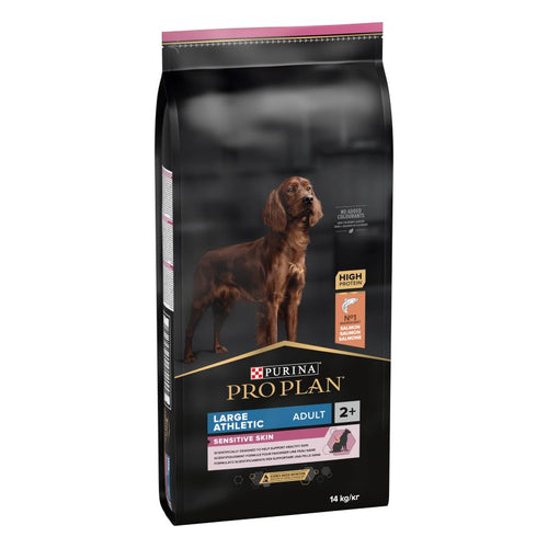 PRO PLAN Large Athletic, Sensitive Skin, Opti Derma, bogato lososom, 14kg