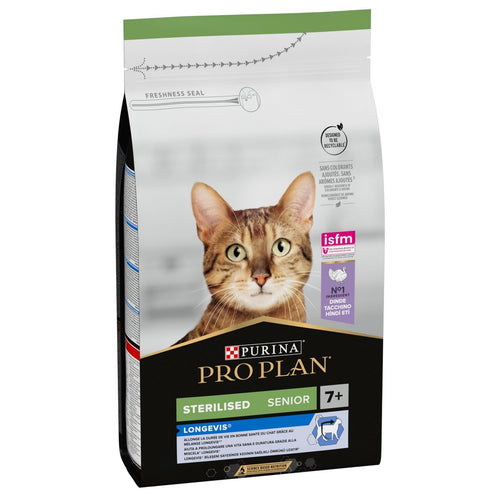 PRO PLAN Sterilised, SENIOR 7+, Longevis, bogato puretinom, 1,5kg