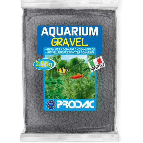 PRODAC Sljunak za akvarij, kvarcni, 2-3 mm, crni, 2,5kg