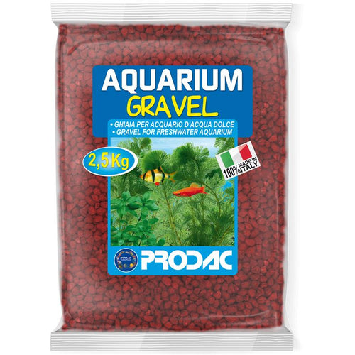 PRODAC Sljunak za akvarij, kvarcni, 2-3 mm, crveni, 2,5kg