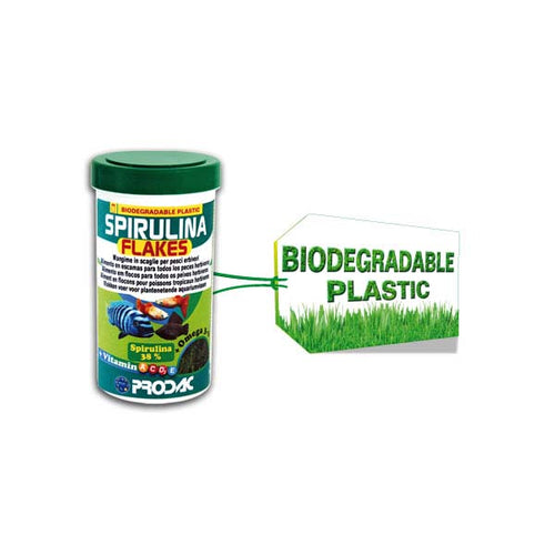 PRODAC Spirulina flakes, hrana u listicima za tropske ribe biljojede, 250ml