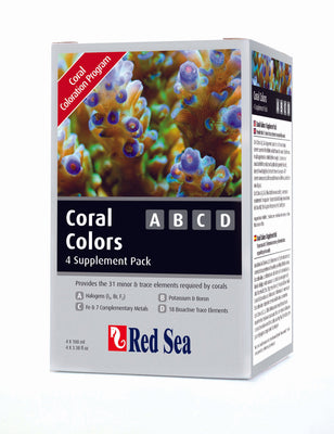 Red Sea Coral Colors Starter Kit A&B&C&D, 4x100 ml