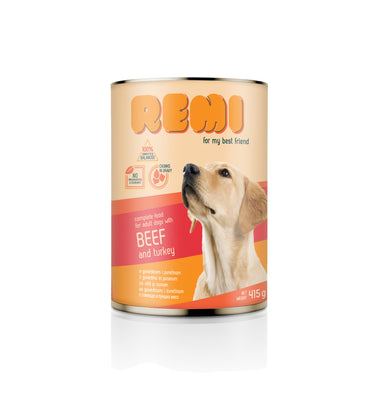 REMI Govedina i puretina, potpuna hrana za pse s govedinom i puretinom