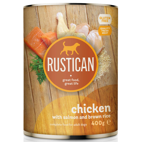 RUSTICAN Piletina s lososom i smeđom rizom, bez glutena