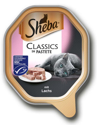 SHEBA Classic, pasteta s lososom, u struci, 85g