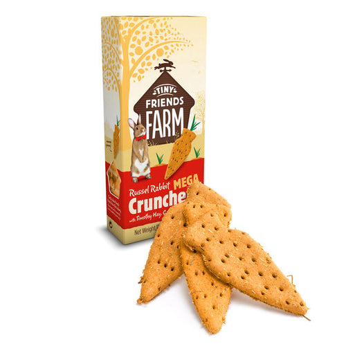TINY FRIENDS FARM Russel Rabbit Mega Crunchers, s livadnom macicom, 75 g