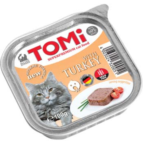 TOMI Pasteta za macke Puretina 100g