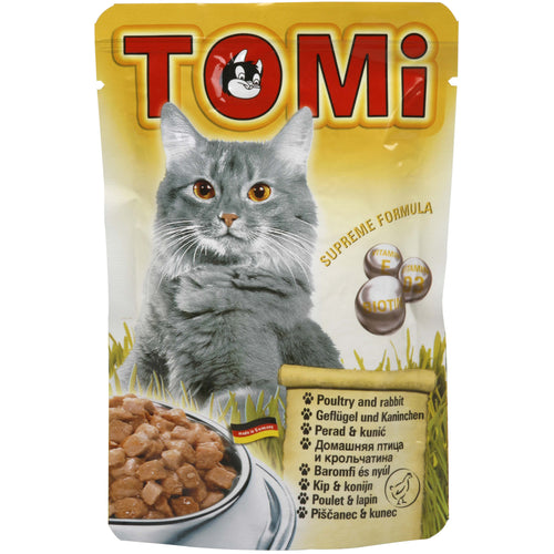 TOMI Vrecica za macke s peradi i kunicevinom, 100g