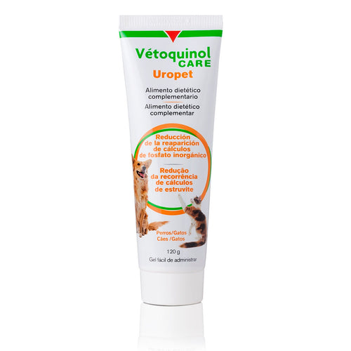 VETOQUINOL Uro-Pet gel protiv struvitnih kamenaca macaka i pasa 120g