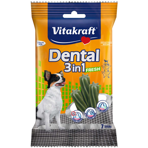 VITAKRAFT Dental fresh, 3u1, poslastica za pse do 5kg, 70g