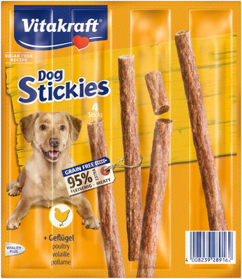 VITAKRAFT Dog Stickies, s peradi, poslastica za pse, 4x11g