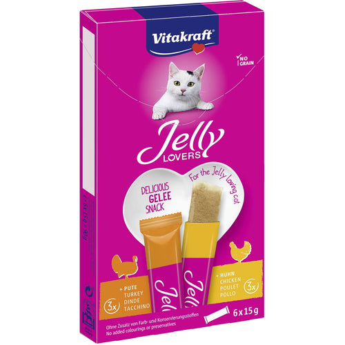 VITAKRAFT Jelly Lovers, socni zele, 3x piletina i 3x puretina, 6x15g