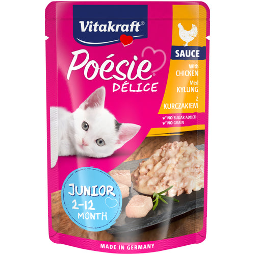 VITAKRAFT Poesie DeliSauce vrecica, Junior pileci file 85g