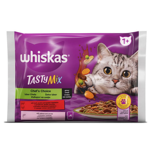 WHISKAS Vrecice Tasty Mix Izbor kuhara, 4x85g