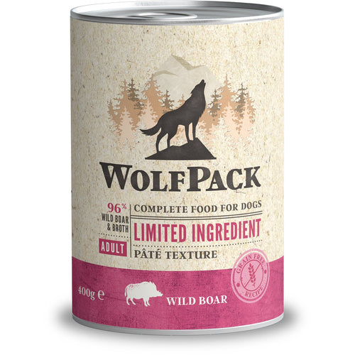 WOLFPACK, Limited Ingredient, veprovina, pasteta, bez zitarica, 400g