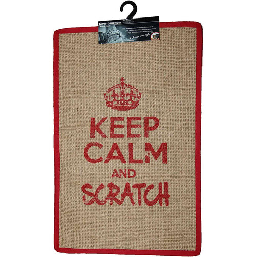 WOUAPY Keep Calm prostirka za grebanje, pravokutna, 60x38cm, crvena
