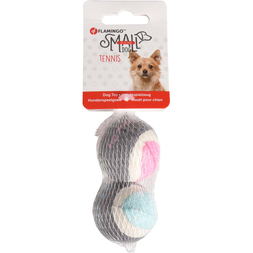 FLAMINGO Tenis lopta za male pse, 4,5cm, roza/zelena