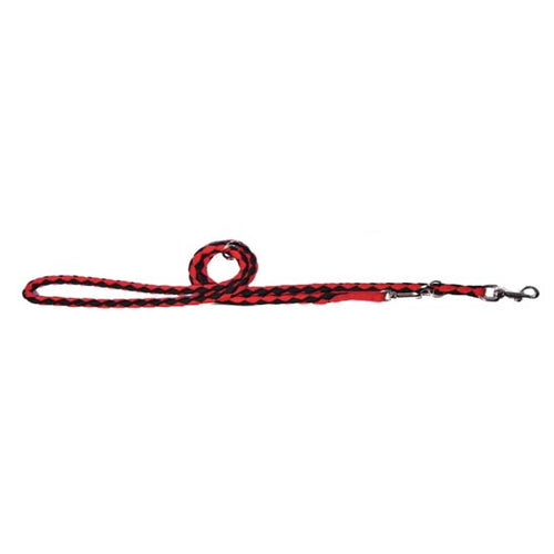 OUTLET MIPIS Pleteni povodnik, 1cm / 0,9m, crveno-crni