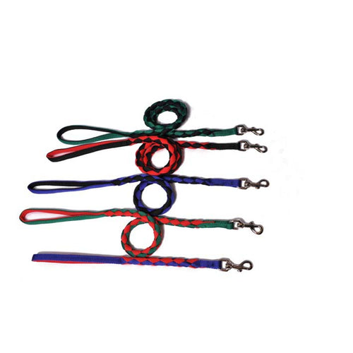 OUTLET MIPIS Pleteni povodnik, 1,5cm / 0,9m, crveno-crni