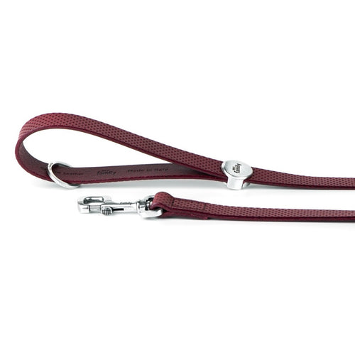 MYFAMILY CLERANCE Vodilica za pse Monza, kozna, 2,2cm/110cm, crvena