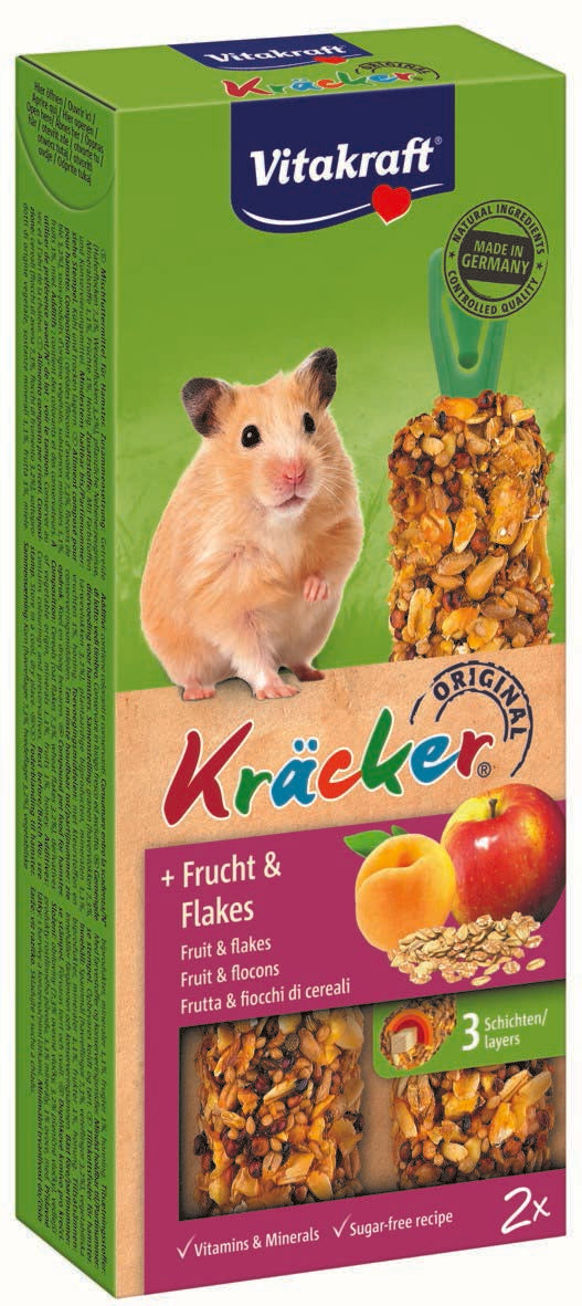 VITAKRAFT Krekeri s vocem i zitaricama, za hrcke, 2 kom/112 g