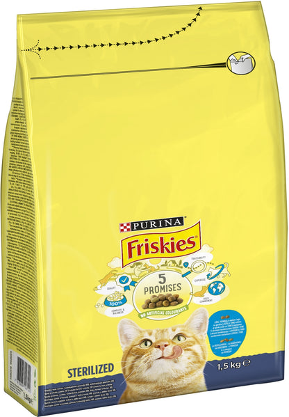 FRISKIES Sterilized, ukusna kombinacija lososa i tune, s povrćem