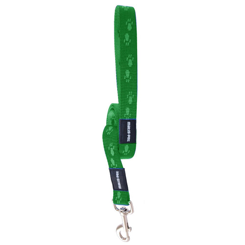 MATIS Vodilica za psa Dogy Paws 2,5cm/120cm, zelena