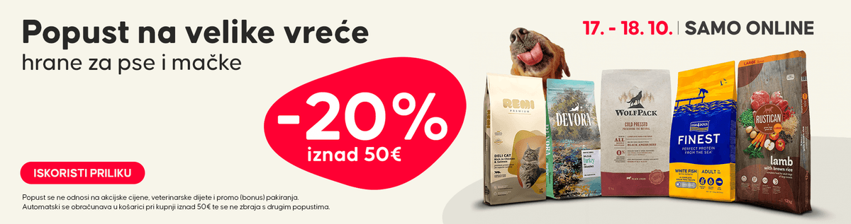 HTTPS WWW PET CENTAR HR COLLECTIONS VELIKE VRECE HRANE AKCIJA PSI MACKE 20 SORT_BY MOST RELEVANT FILTER V PRICE GTE 23 FILTER V PRICE LTE FILTER V M CUSTOM ADDITIONAL_FILTERS AVAILABLE
